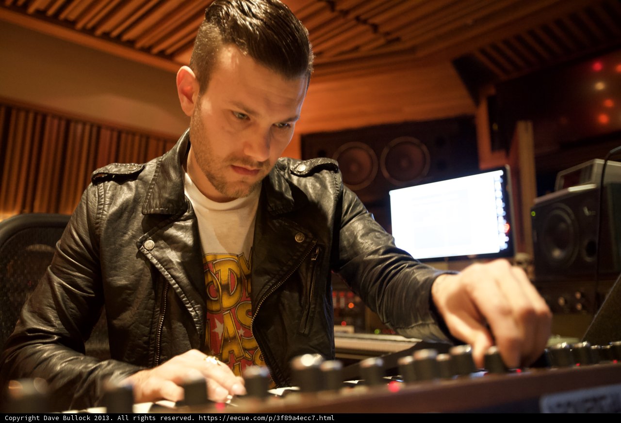 Electronic Musician in Leather Jacket