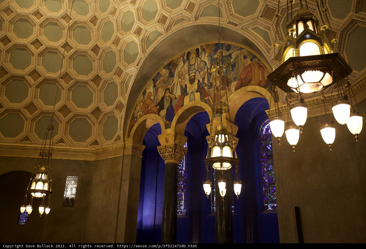 Mural Adorned Ceiling of a Historic Church