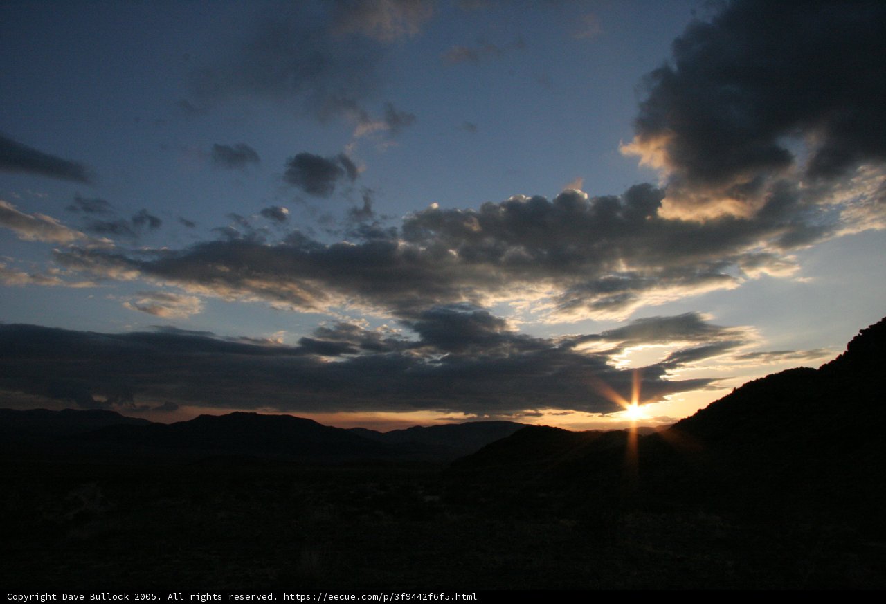 Radiant Sunset over the Death Valley Mountains