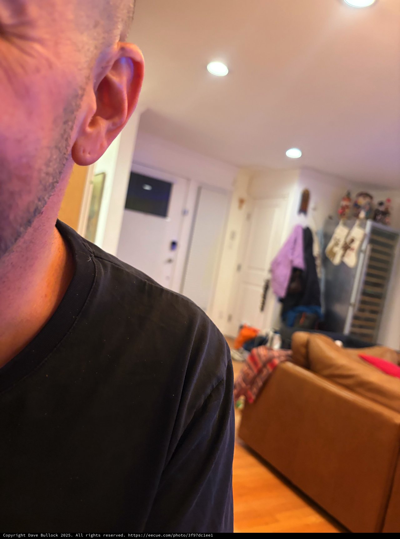 Intimate Indoor Selfie Perspective at Home