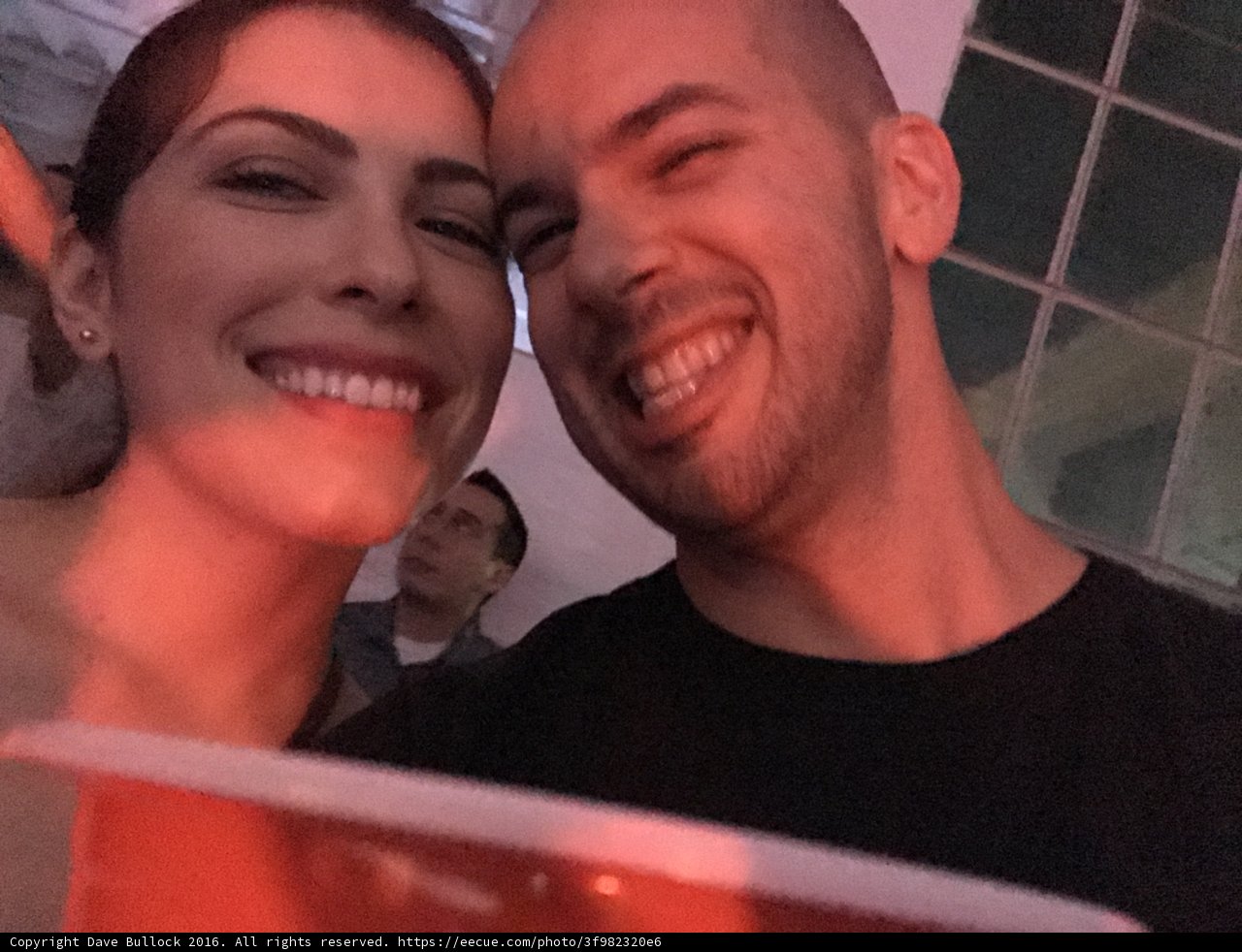 Happy Couple with Red Cups