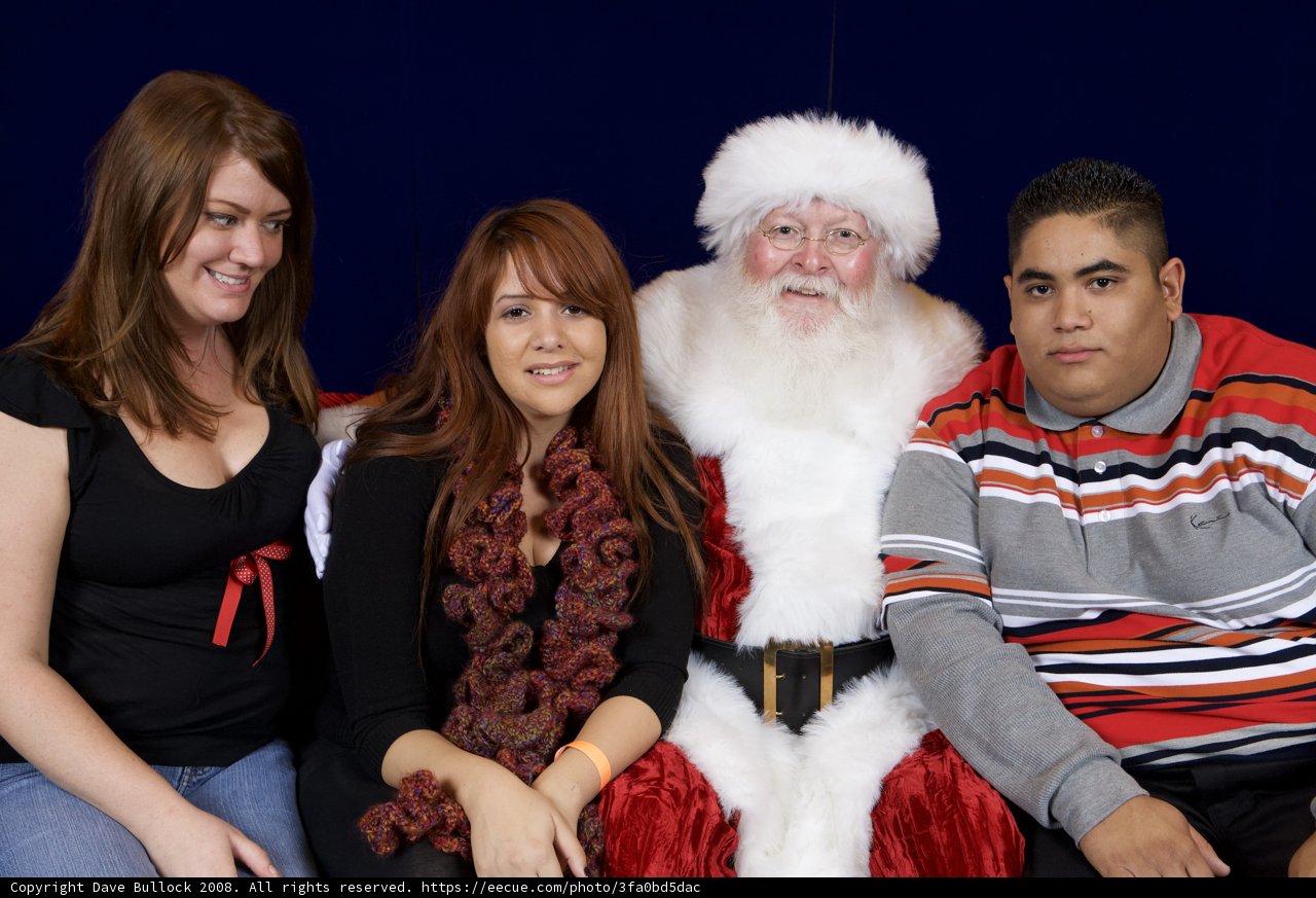 A Festive Trio with Santa Claus