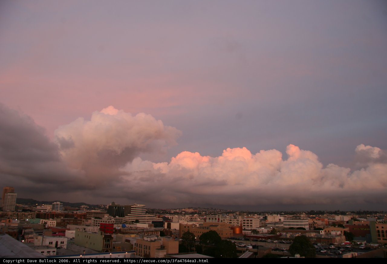 Pink Clouds Over the Urban Skyline