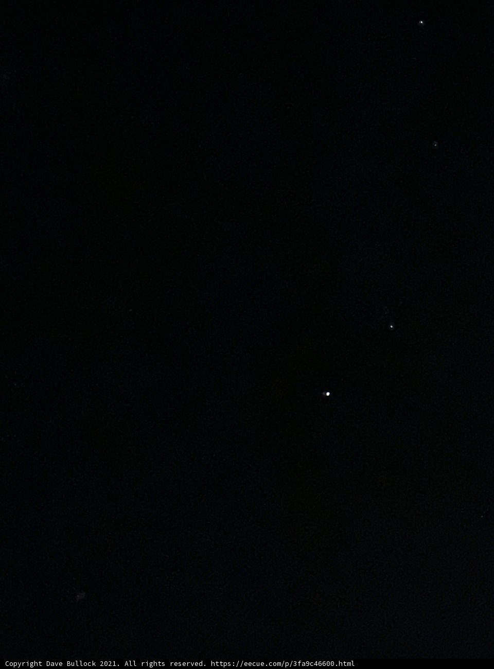 Lunar and Venus in Starry Night Sky