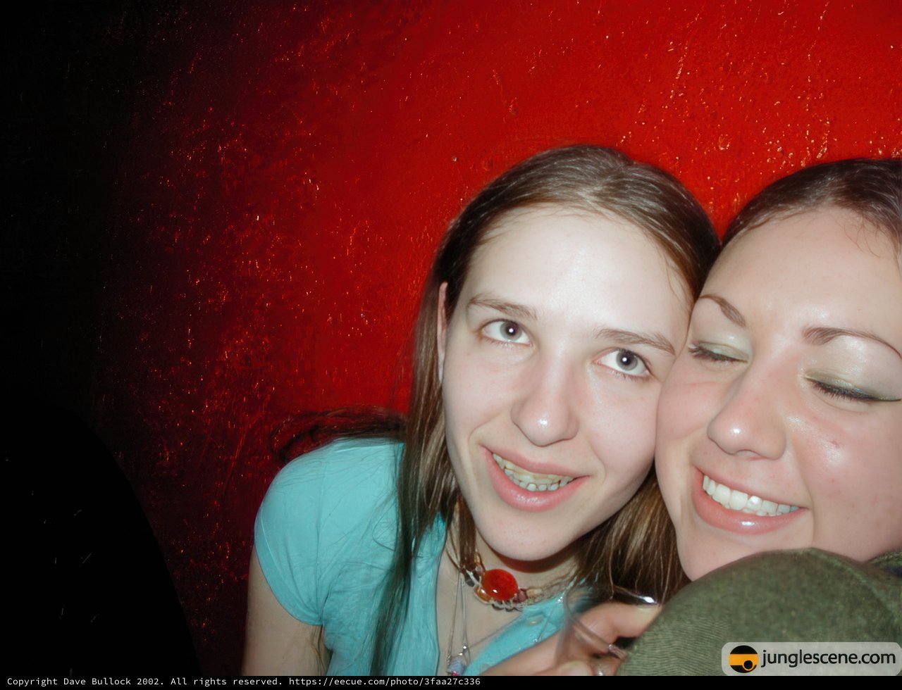 Two Young Women Strike a Pose for a Selfie