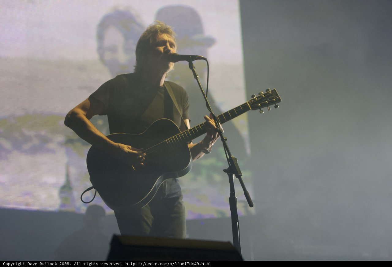 Roger Waters Rocks the Stage with his Guitar