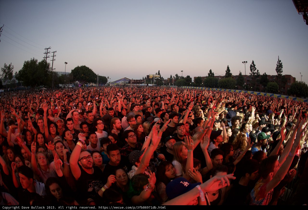 Red Light Crowd Panorama