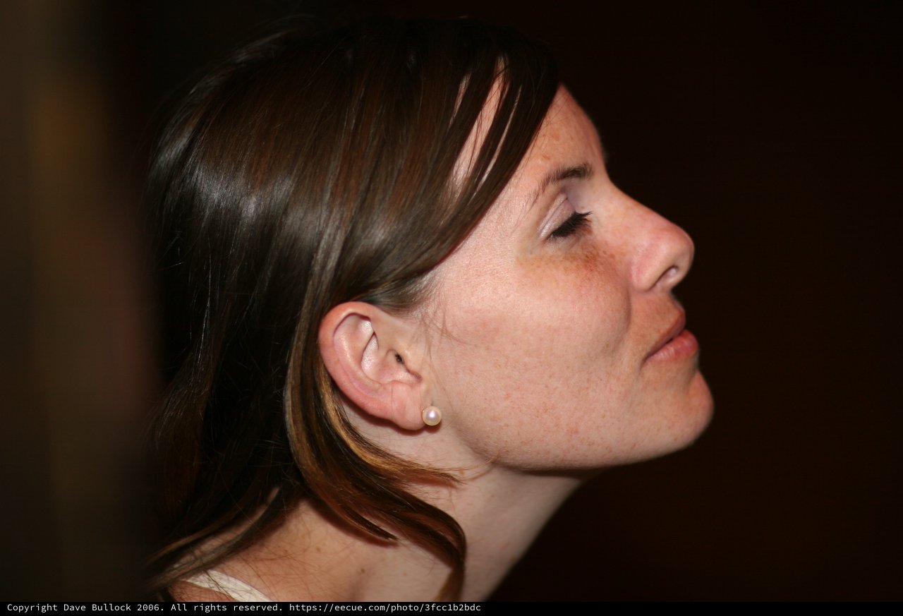 Elegant Profile Portrait of a Woman in Repose
