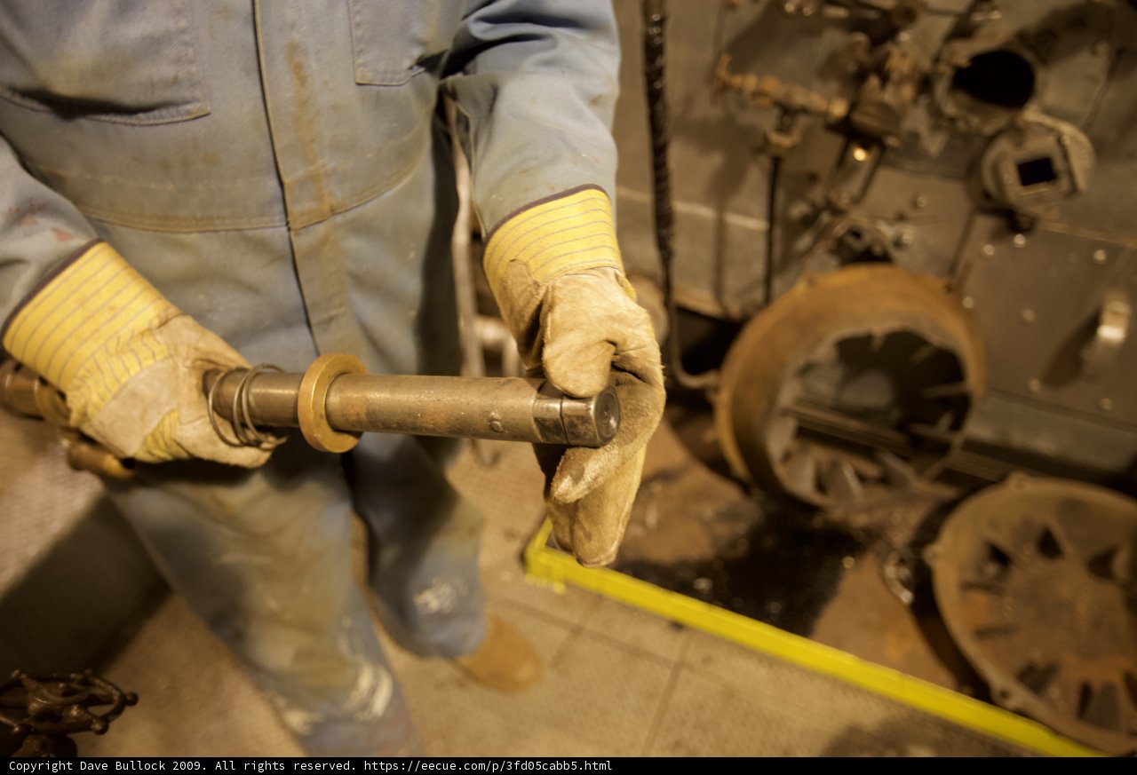 Factory worker with wrench