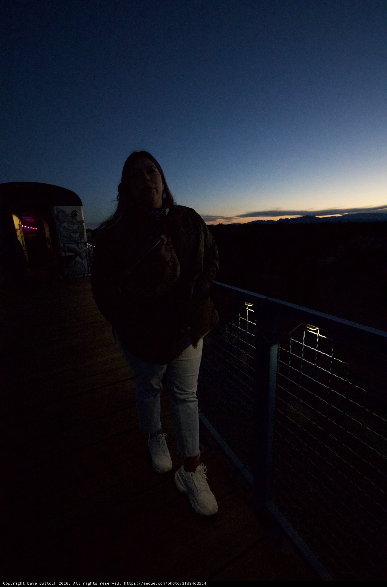 Silhouette Portrait at Twilight in Santa Fe