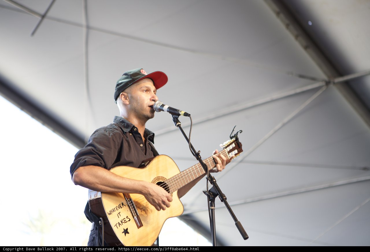 Tom Morello Rocking Coachella with His Guitar and Microphone