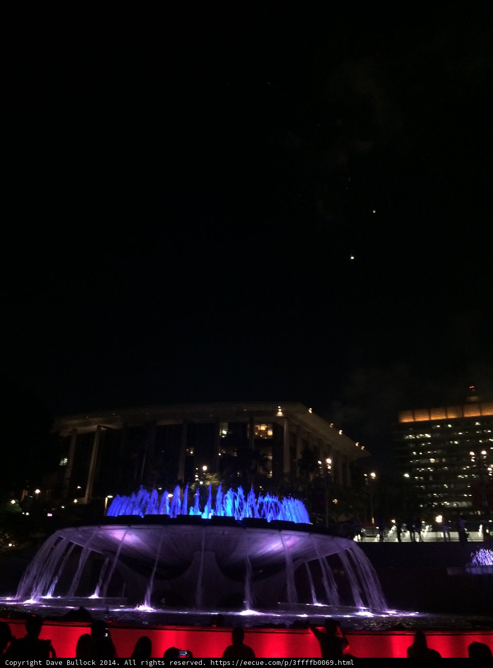 Illuminated Fountain in Civic Center Mall