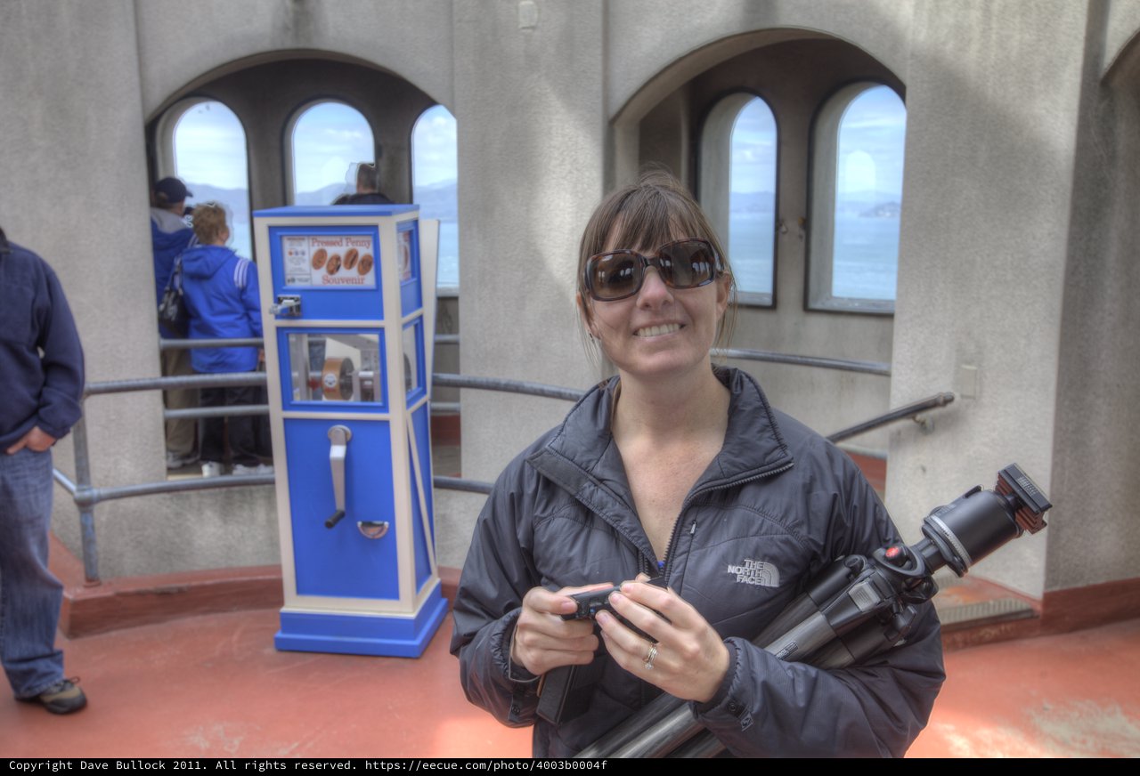 Photographer Posing at Golden Gate Bridge Tower