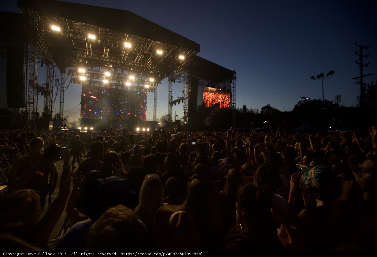 Main Stage Wide Shot Dusk Crowd