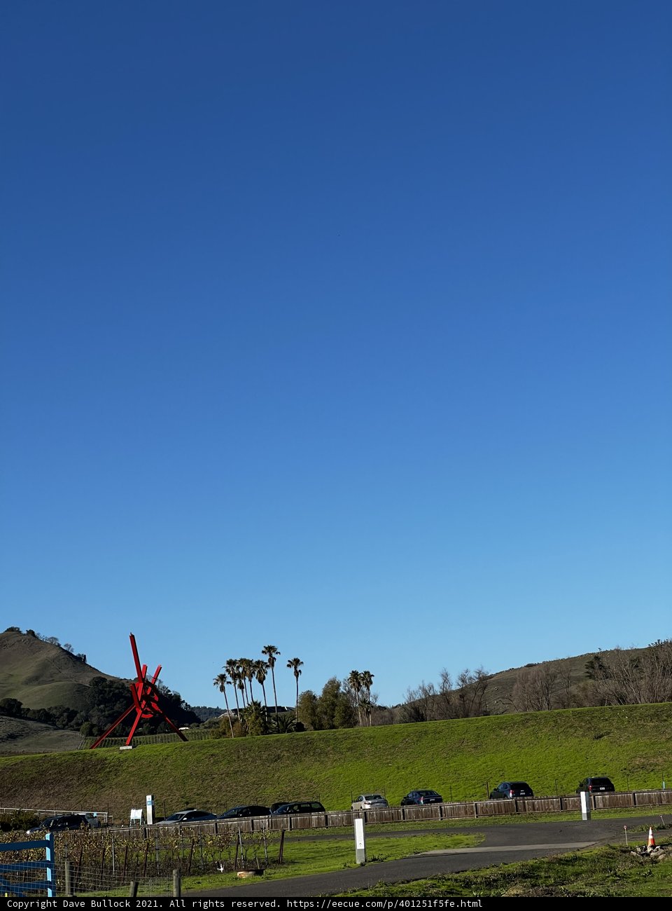 Majestic Red Windmill in the Napa Countryside