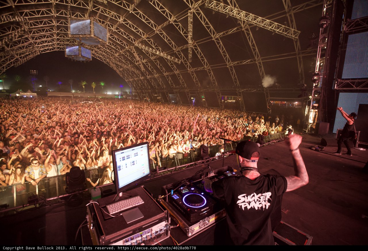 DJ's Hands Up at Coachella Concert