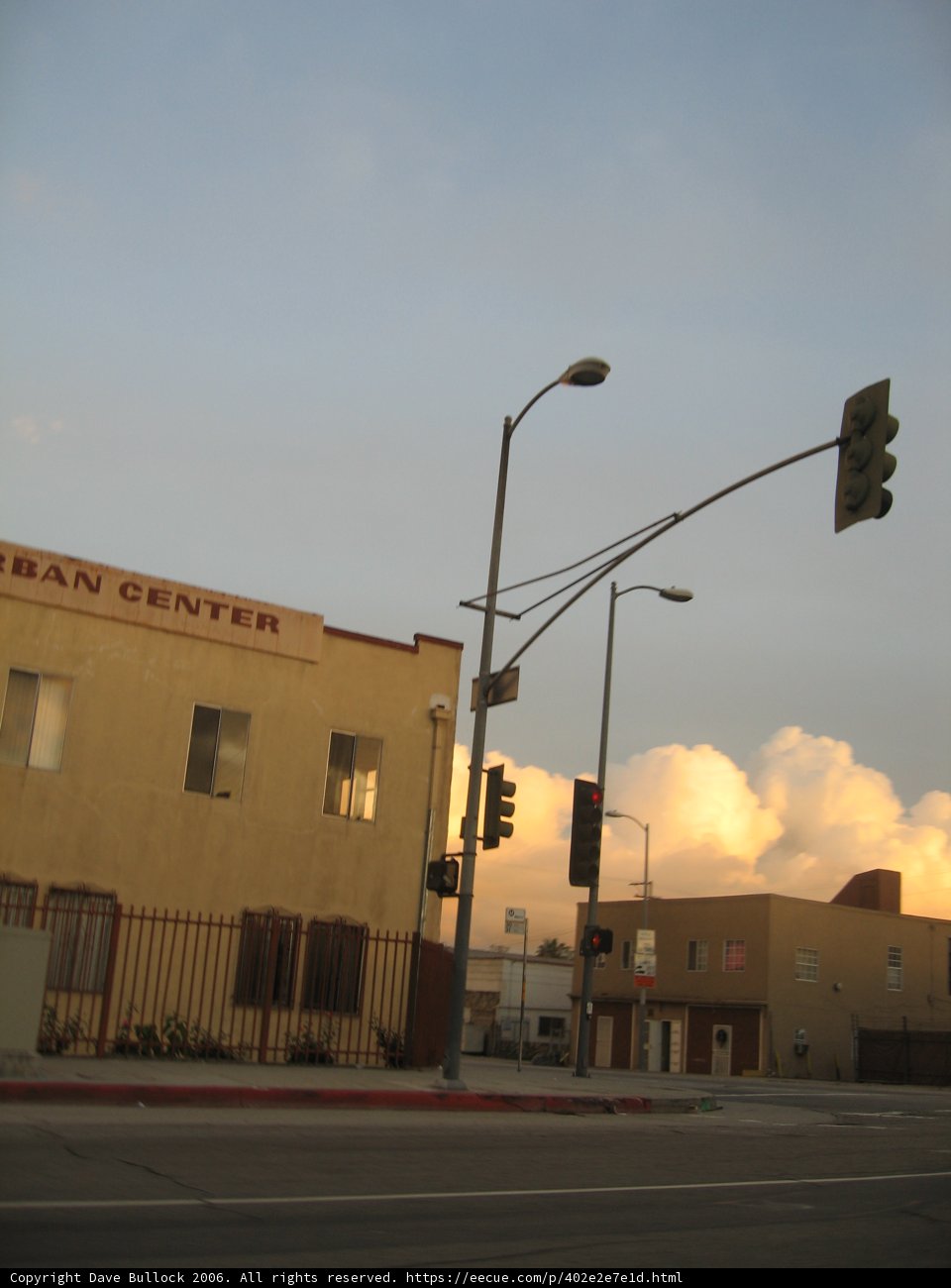 Street and Traffic Lights at an Intersection