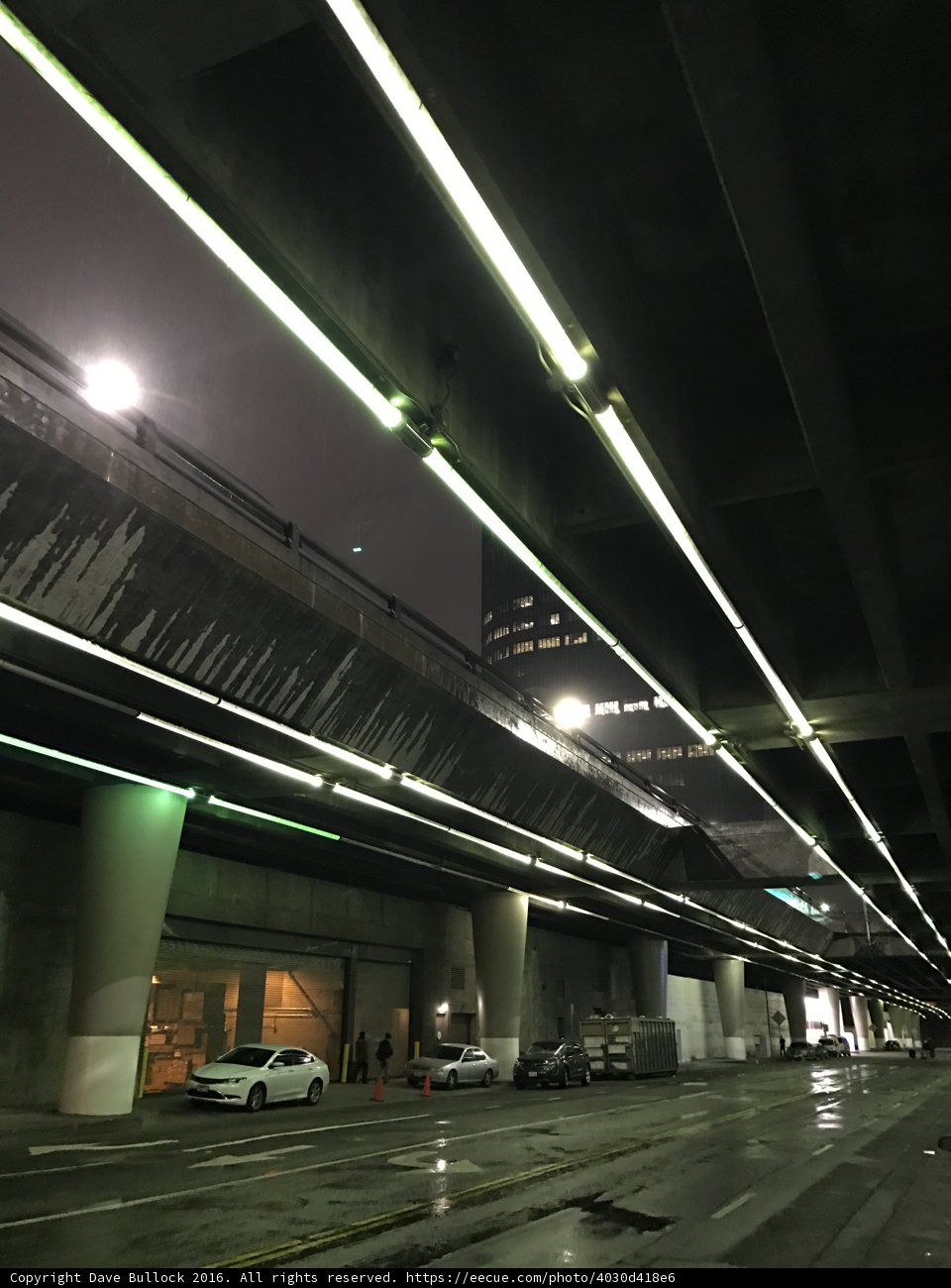 Driving Under the Brightly Lit Overpass