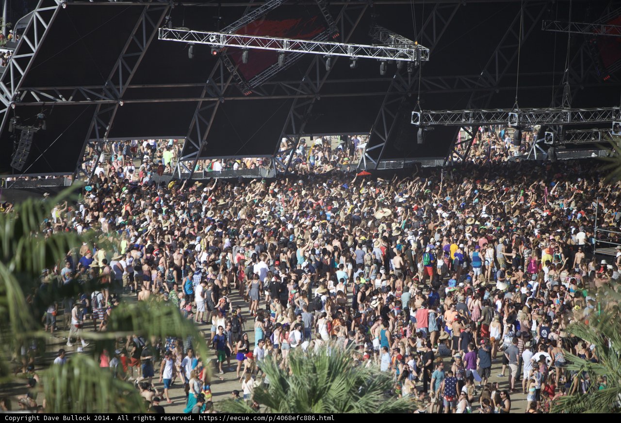 Rocking Crowd at Coachella Music Festival