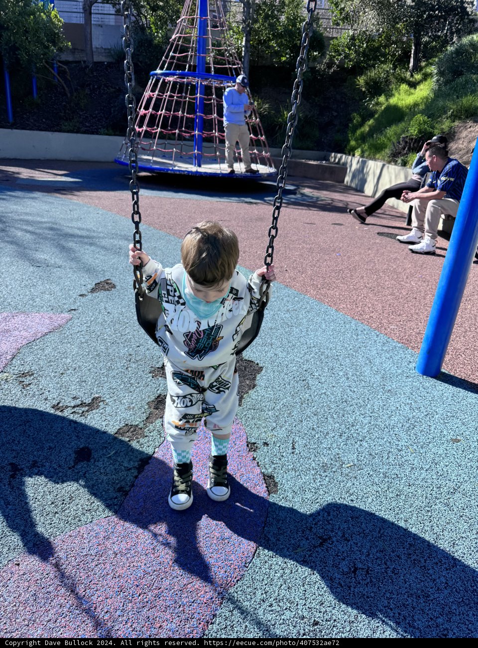 Joyful Swing at the Playground
