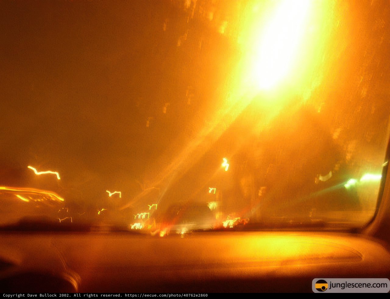 Night Drive with a Dazzling Flare