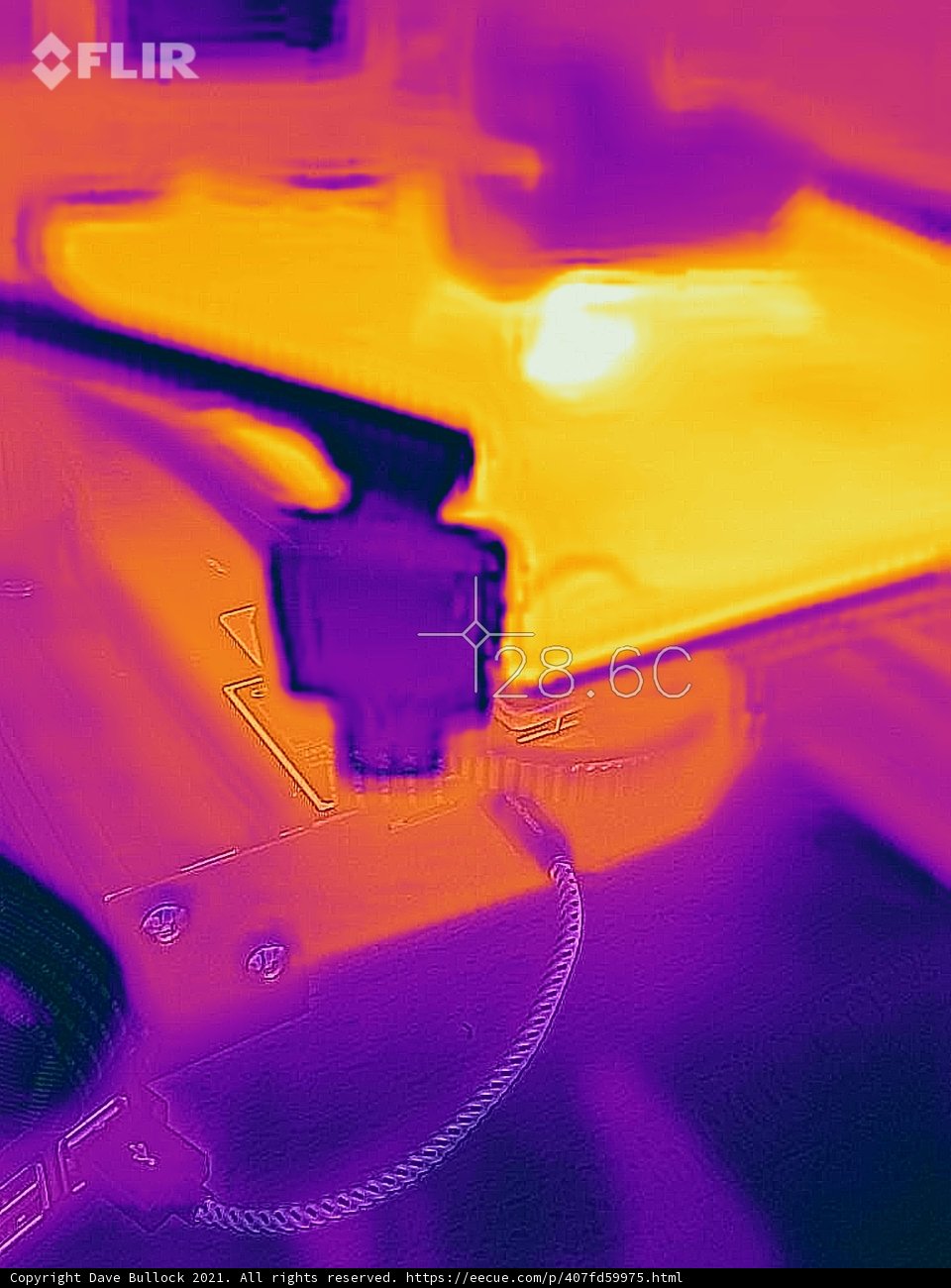 Thermal Camera View of 3D Printing Process