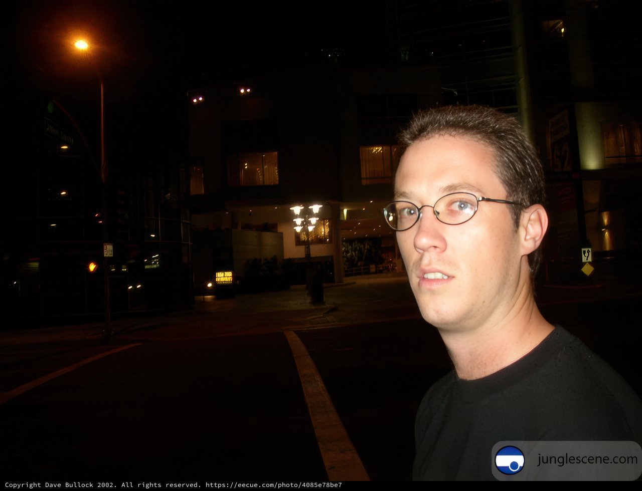 Nighttime Portrait of Andrew T in Glasses
