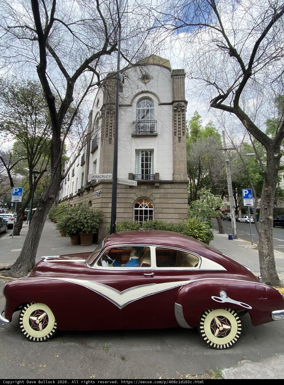 Vintage Car on an Urban Street