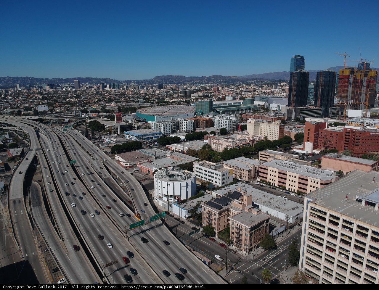 Stunning Aerial view of Los Angeles' Cityscape