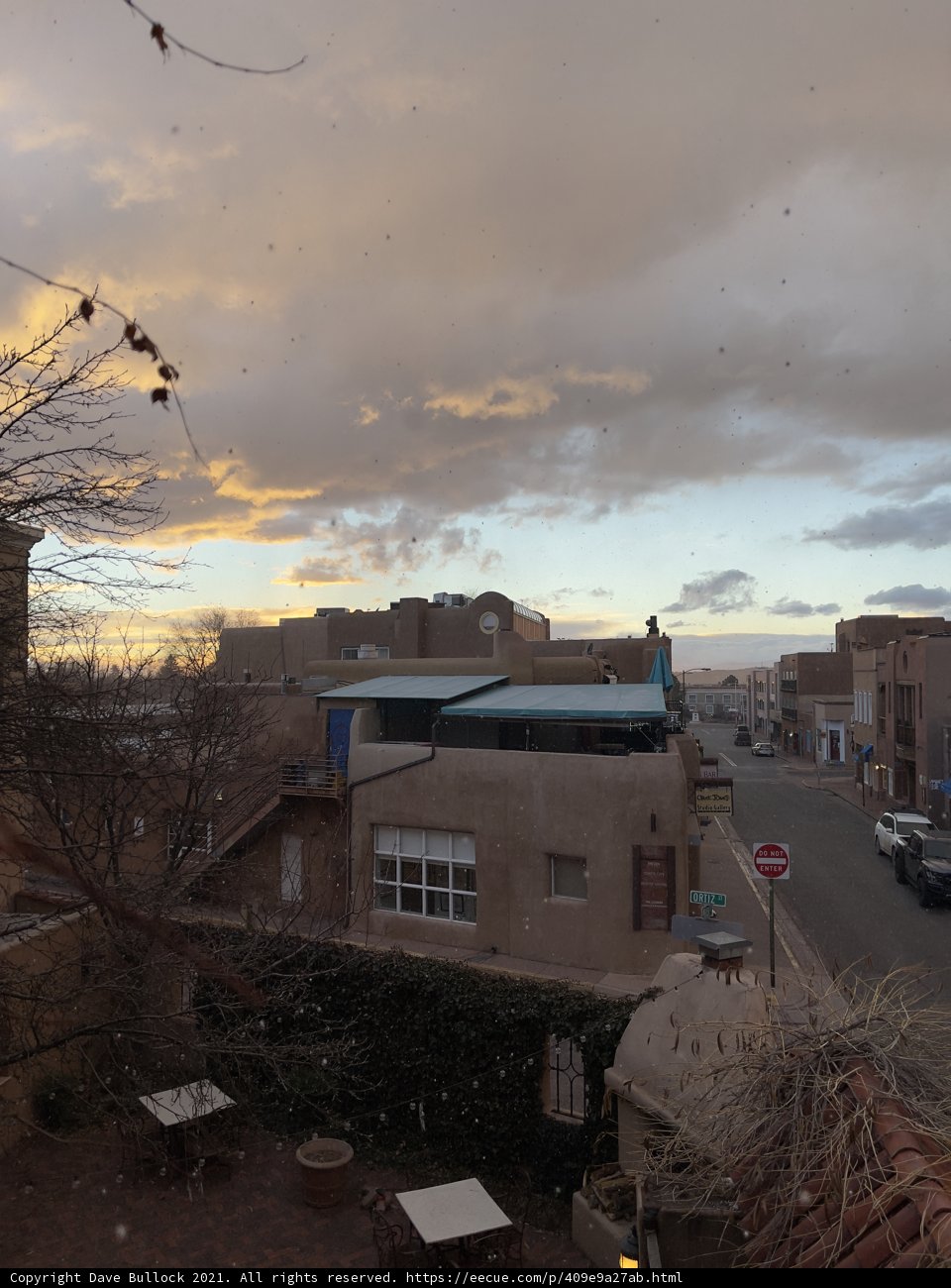 Sunset View from a Small Town Window