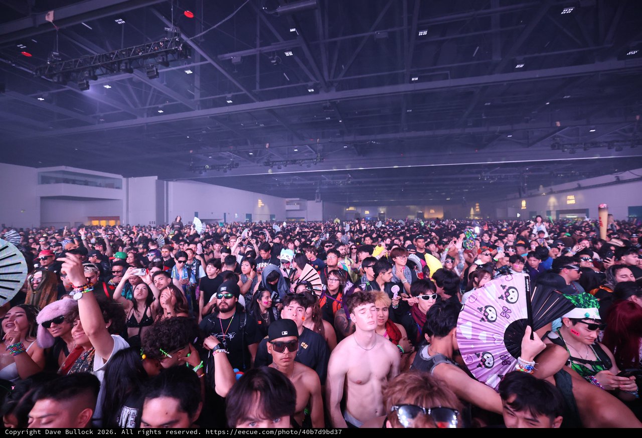 Massive Indoor EDM Festival Crowd at Wobbleland 2026