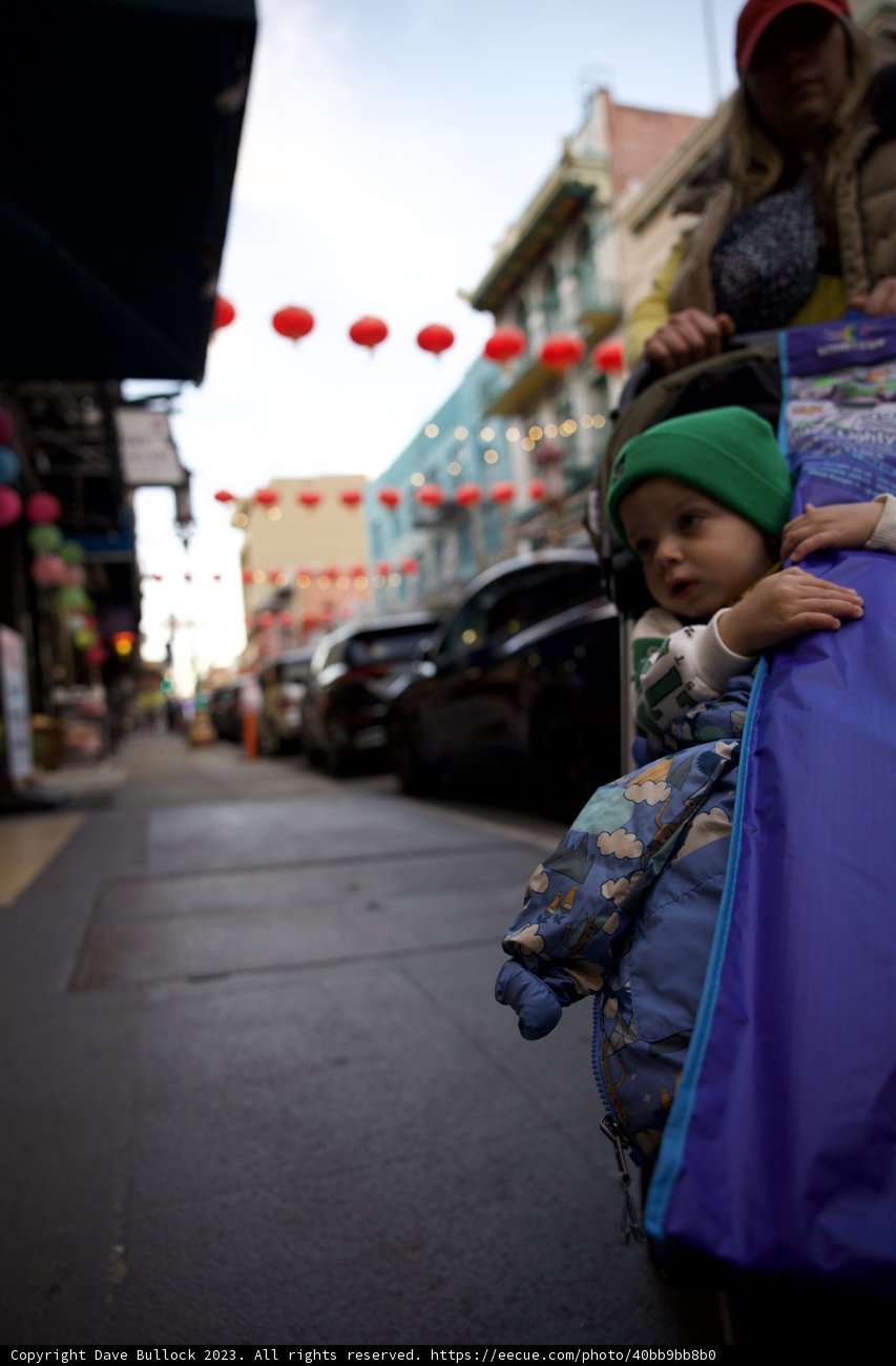 Innocent Slumber Amid the Urban Hustle