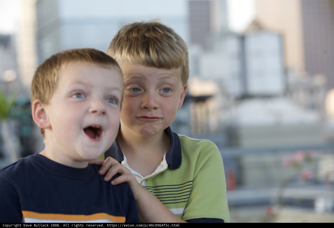 Two Happy Boys Strike a Pose