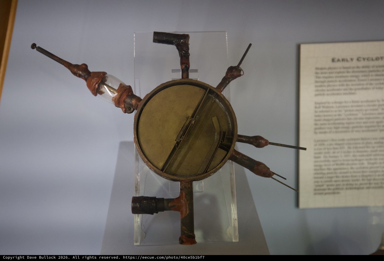 Early Cyclotron Scientific Instrument Museum Display