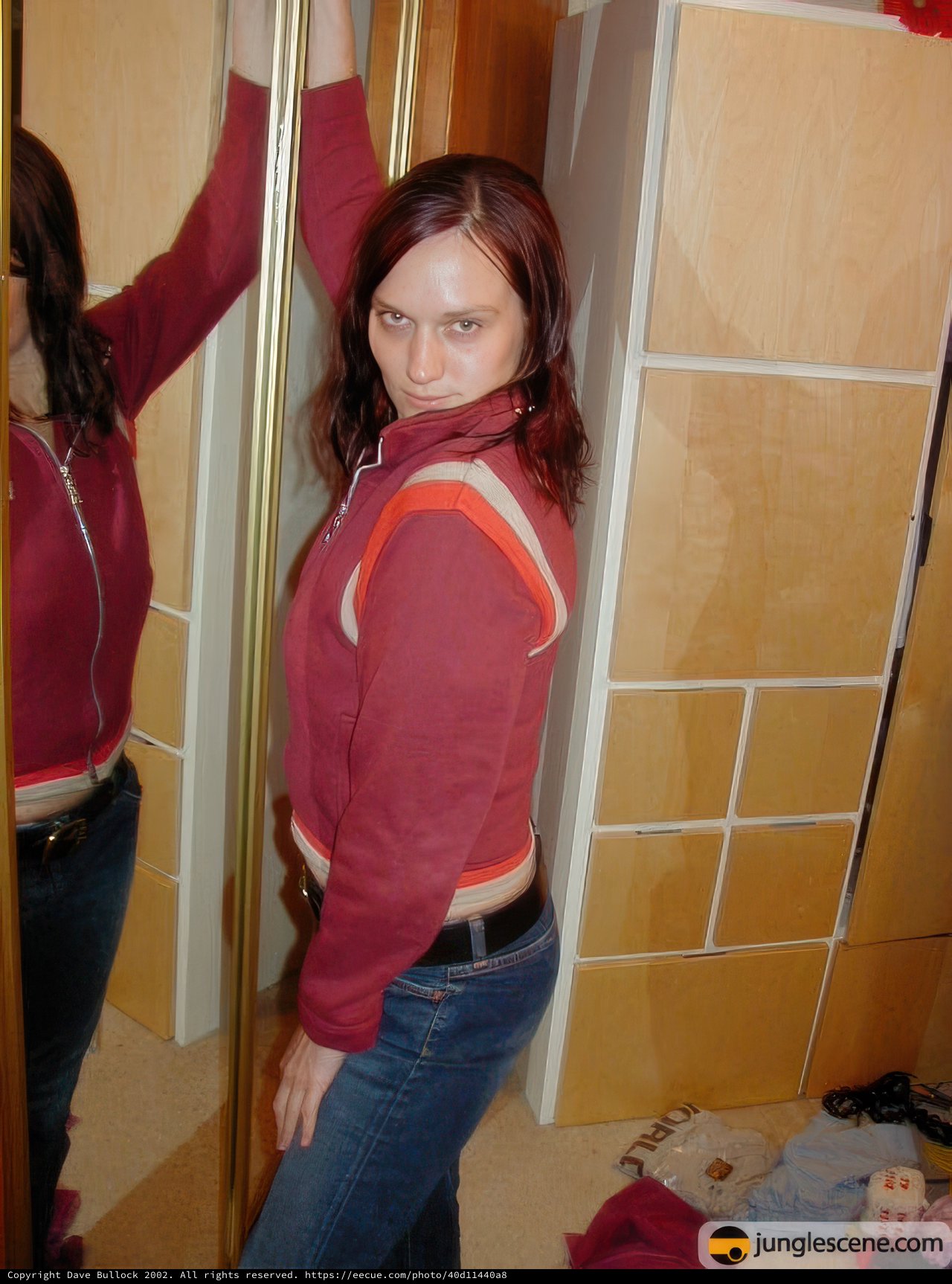Red Jacket Reflection