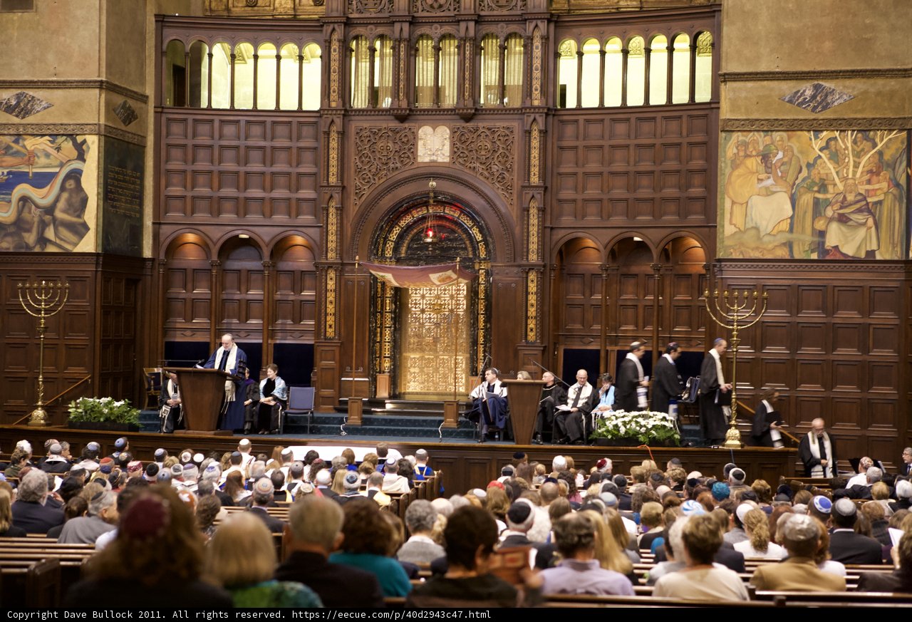 A Sunday Service in a Packed Church