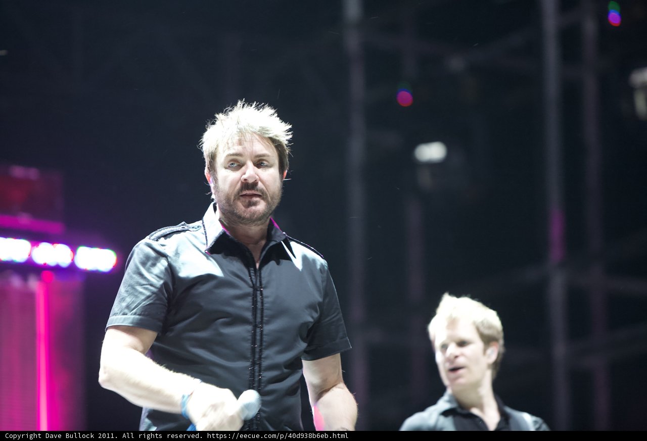 Simon Le Bon performs on the final day of Coachella 2011