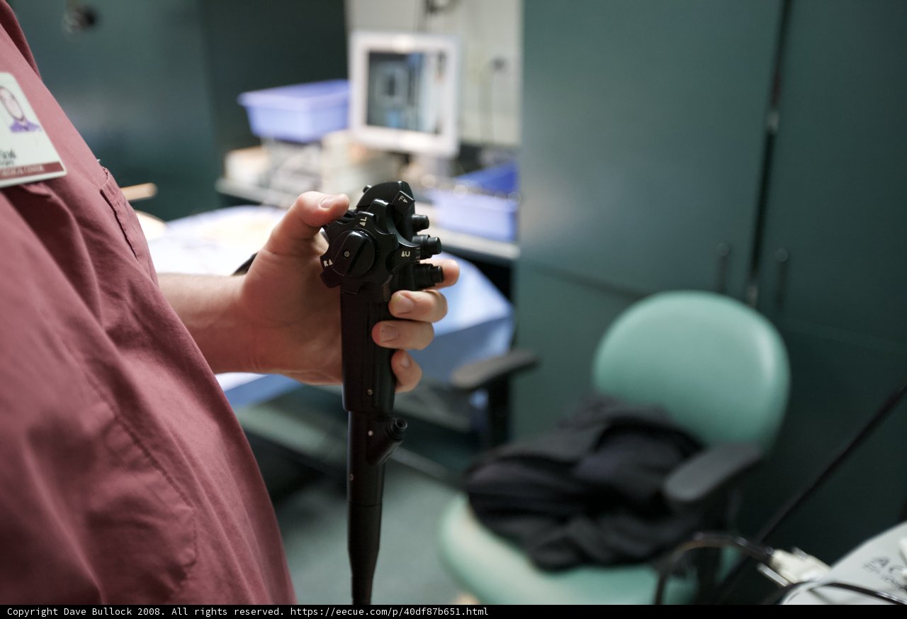 Man Holds Mysterious Black Object at USC Medical Center