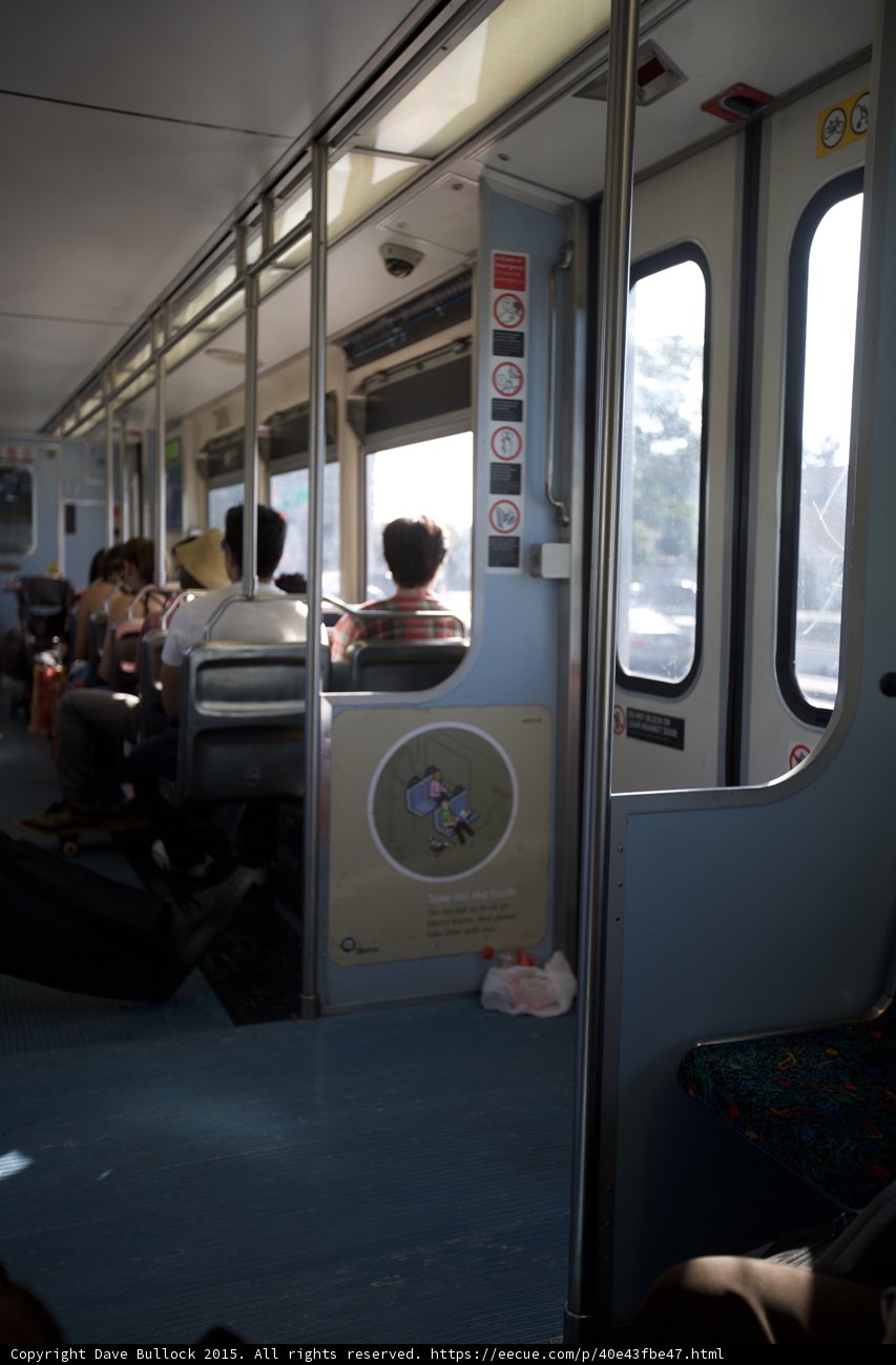 Inside Metro Train