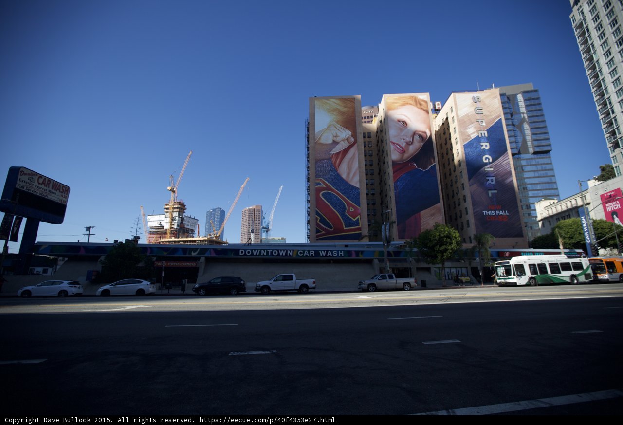 Supergirl Building Mural Downtown LA