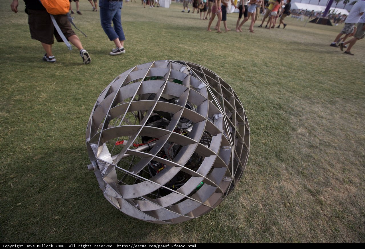 Metal Sphere on the Grass