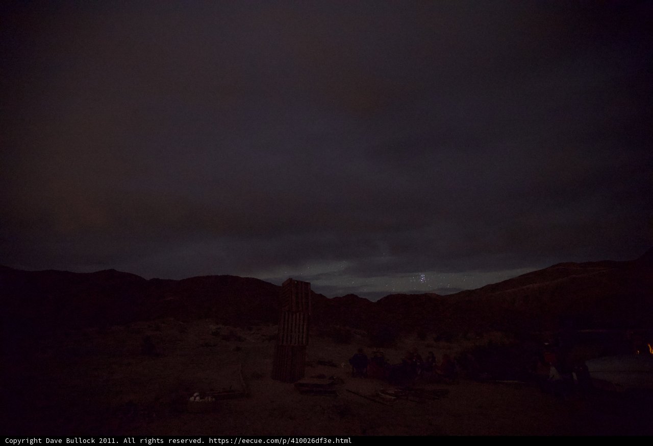 Night Sky over the Desert Mountains
