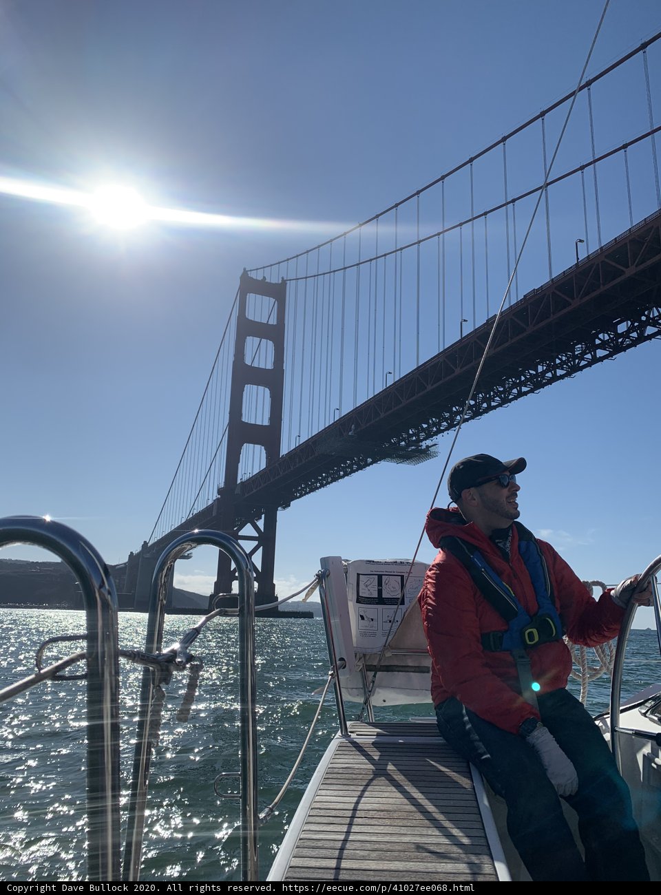 Sailing under the Golden Gate Bridge
