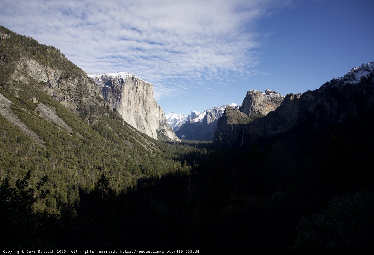 Yosemite Valley Winter View with El Capitan