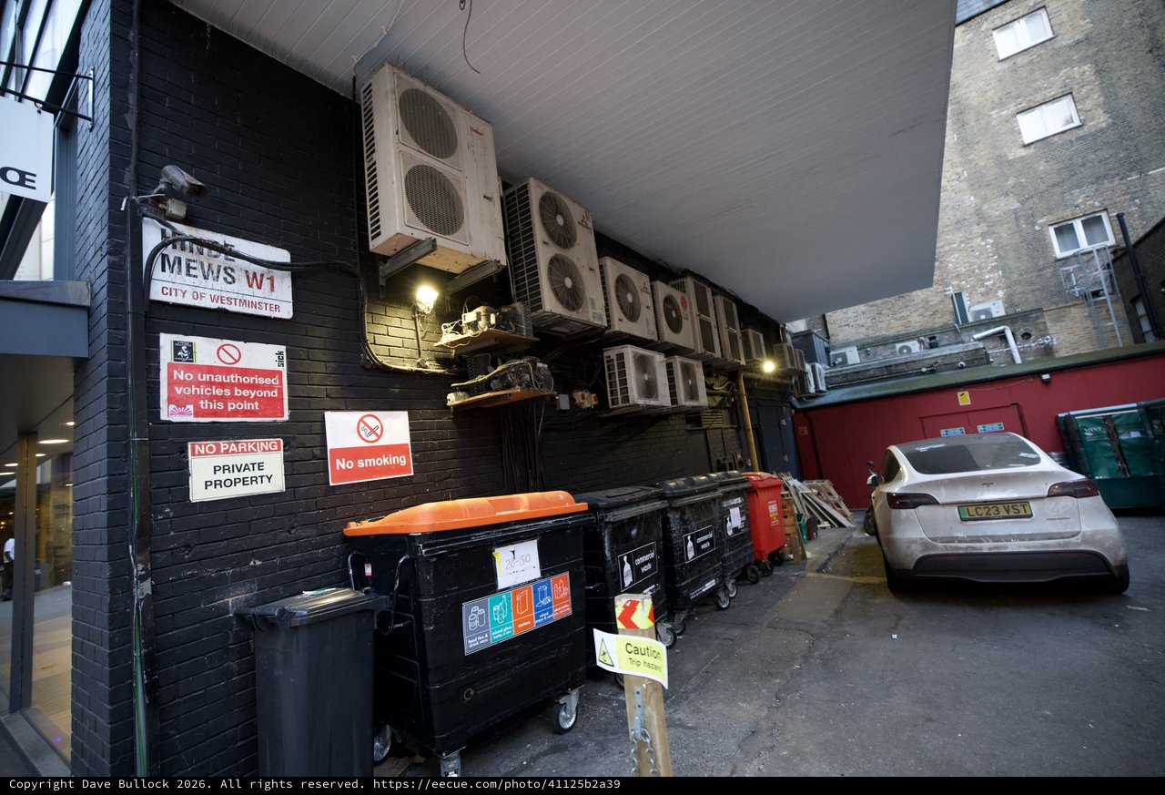 Urban Alleyway Service Area in Westminster, London