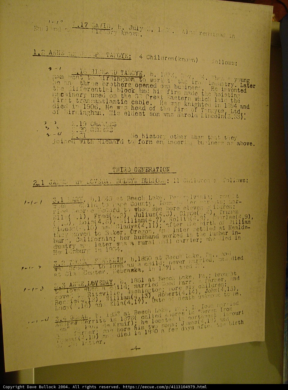 Printed Page of Handwritten Text