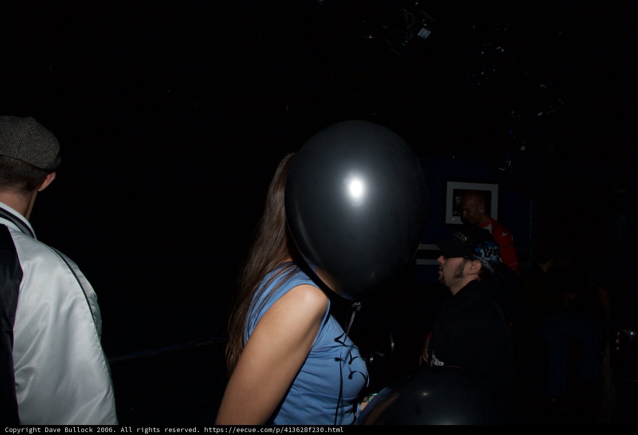 Lady in Black Balloon