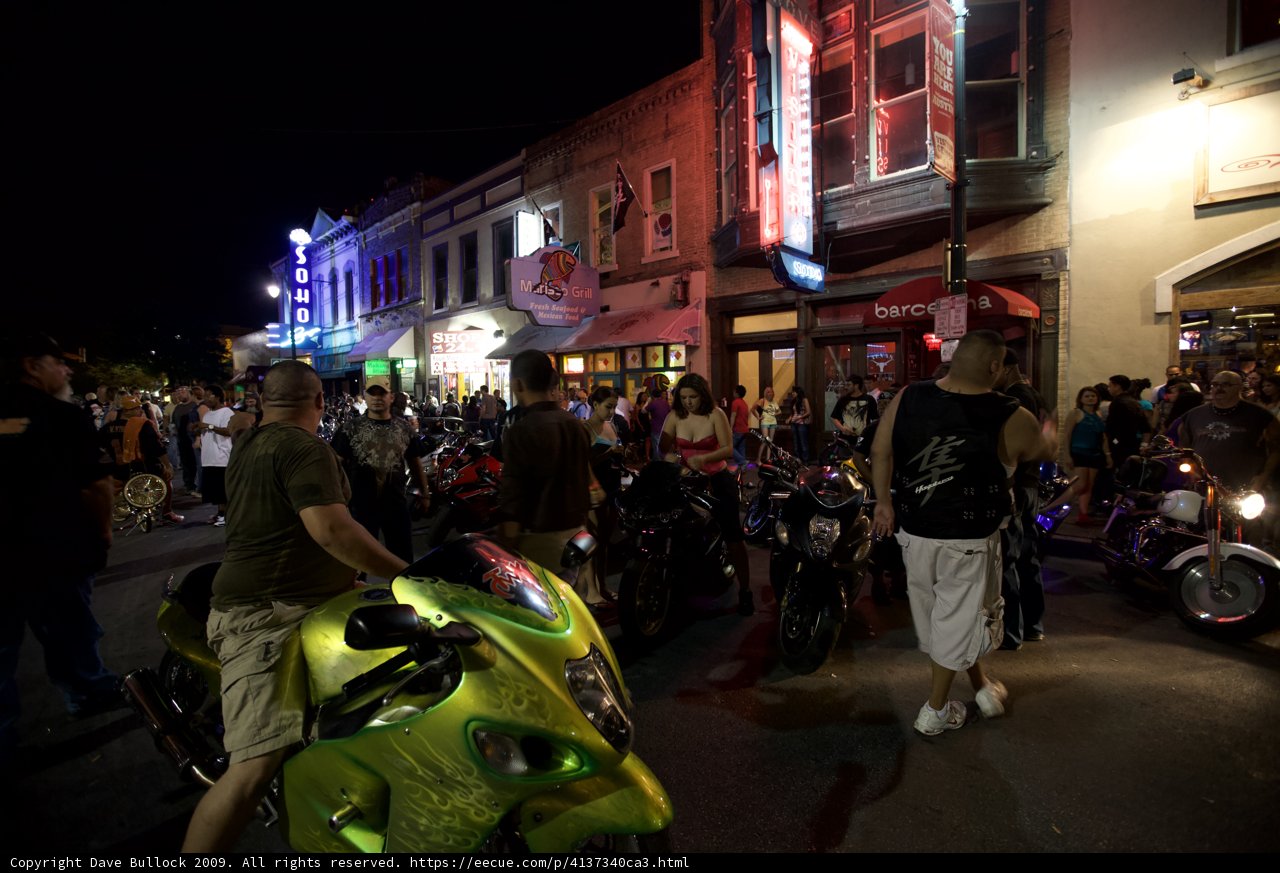 Motorcycle Enthusiasts Gather on Austin Street