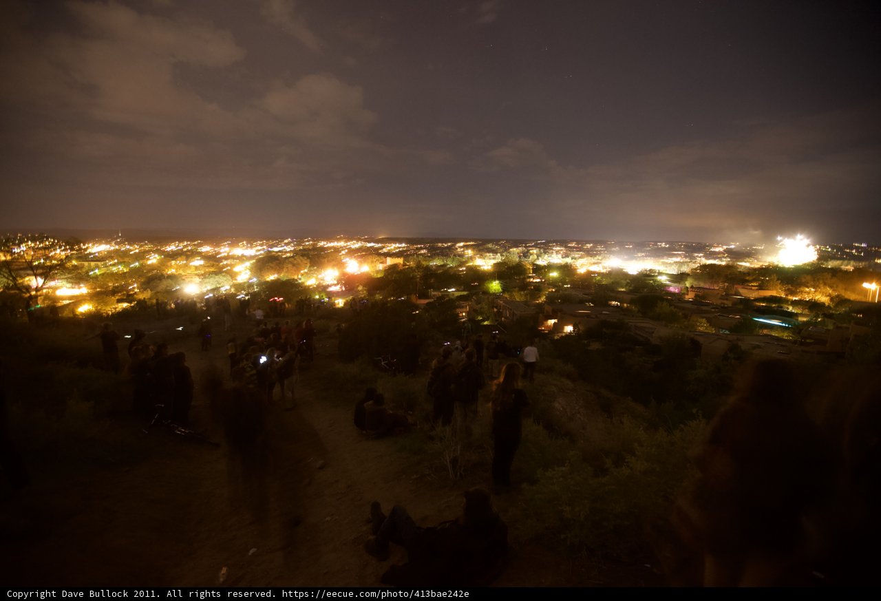 Nighttime Vigil on Santa Fe Hilltop