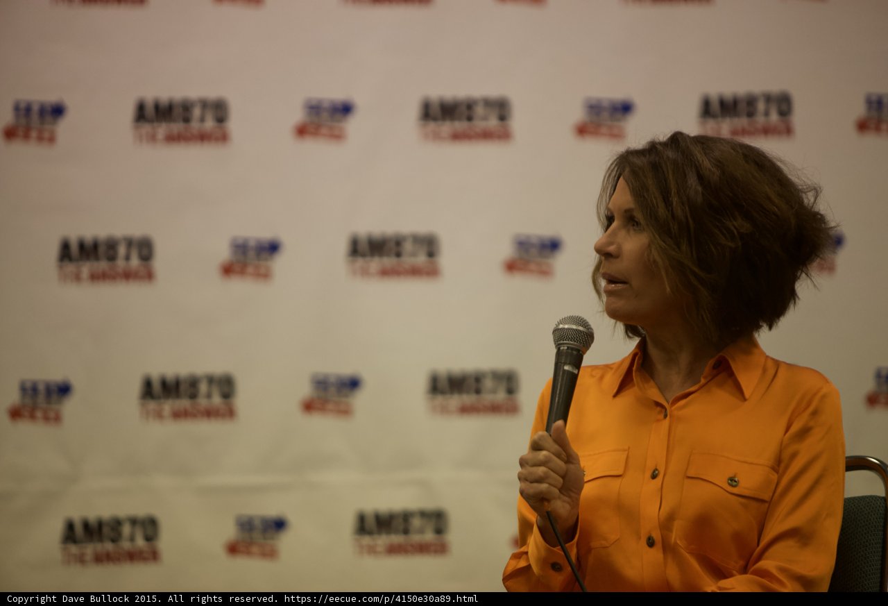 Michele Bachmann addresses the crowd